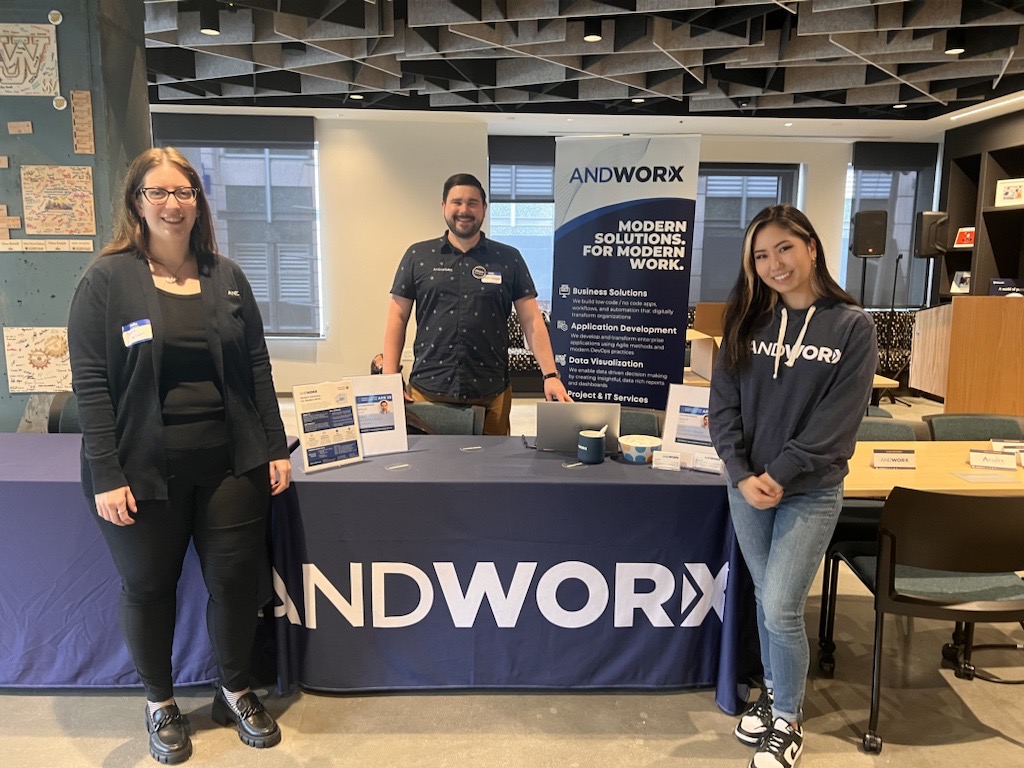 Andworx team at an industry trade show