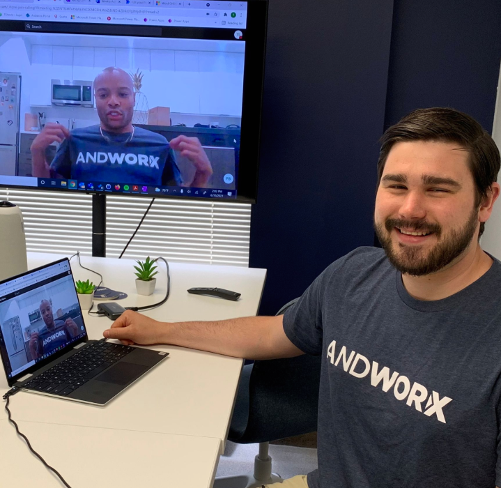Andworx teammates working together virtually